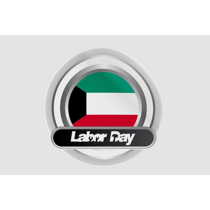 Kuwait Flag Style 20 Sticker - DecalsHouse