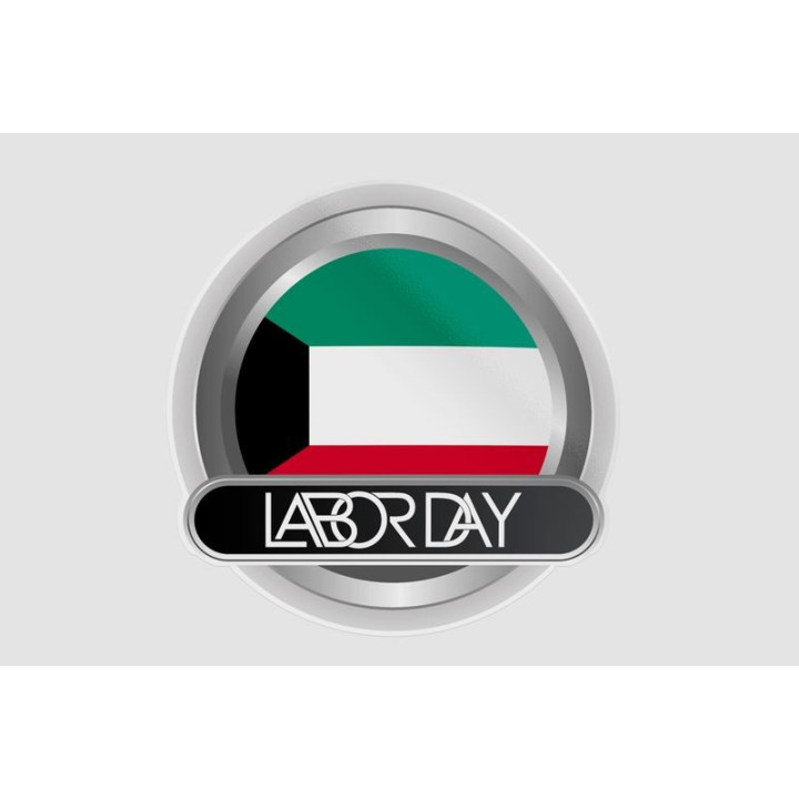 Kuwait Flag Style 21 Sticker - DecalsHouse