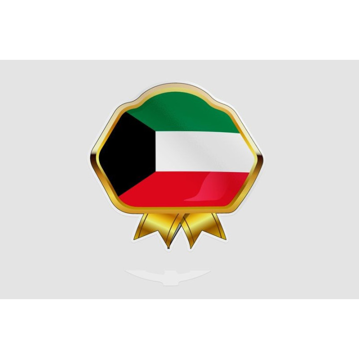 Kuwait Flag Style 25 Sticker - DecalsHouse