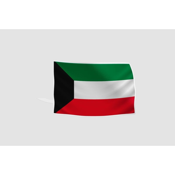 Kuwait Flag Style 33 Sticker - DecalsHouse