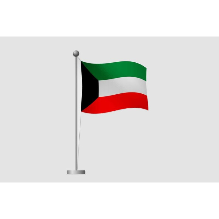 Kuwait Flag Style 38 Sticker - DecalsHouse
