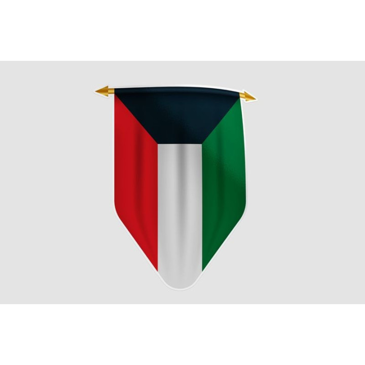 Kuwait Flag Style 4 Sticker - DecalsHouse