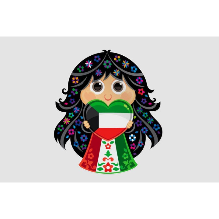 Kuwait Flag Style 40 Sticker - DecalsHouse