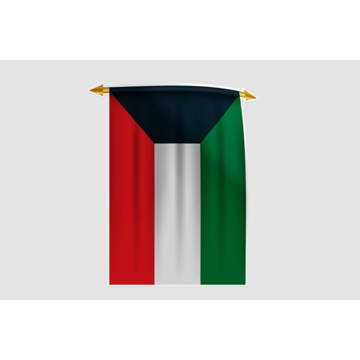 Kuwait Flag Style 5 Sticker - DecalsHouse