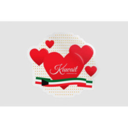 Kuwait Liberation Day Flag Style 4 Sticker - DecalsHouse