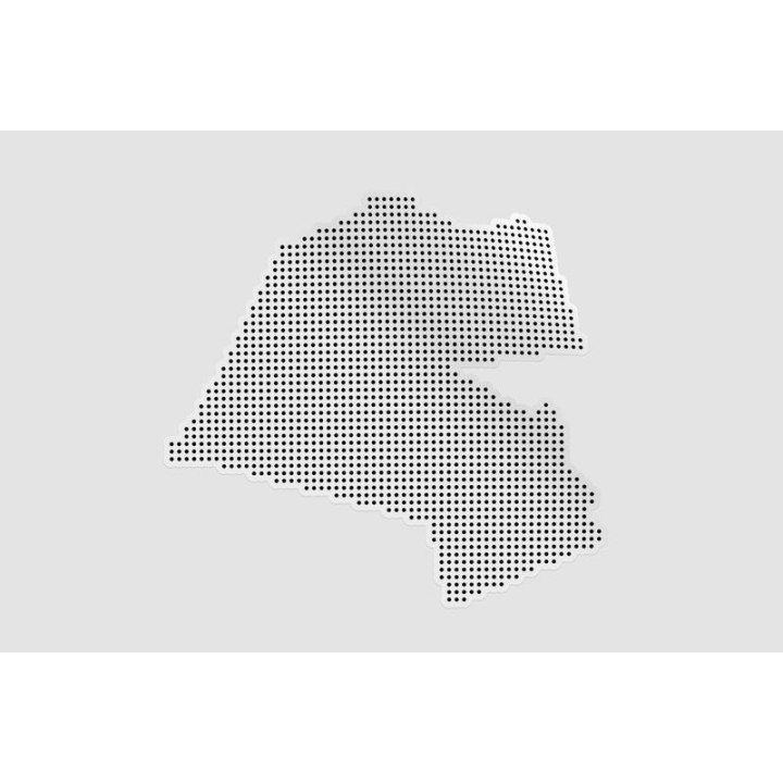 Kuwait Map Style 3 Sticker - DecalsHouse