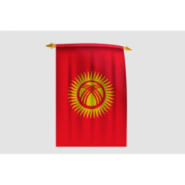 Kyrgyzstan Flag Style 11 Sticker - DecalsHouse