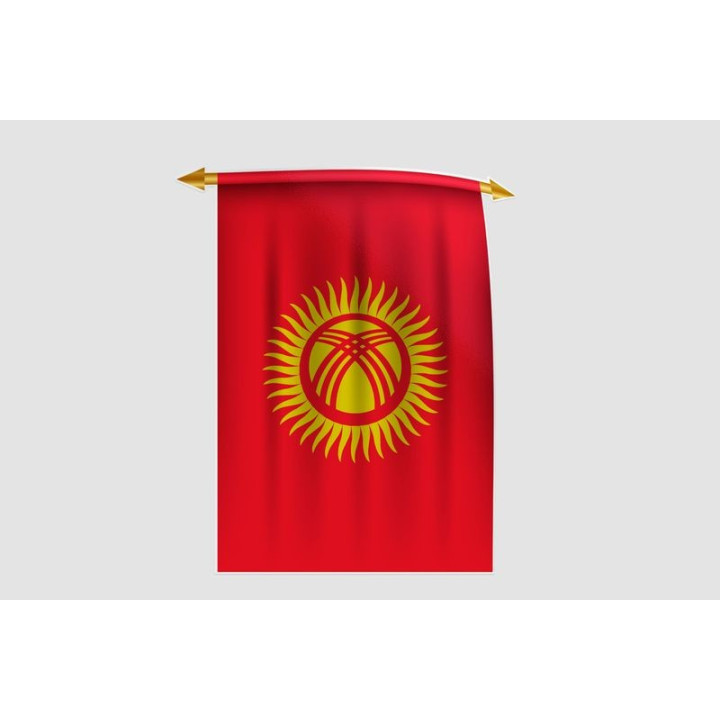 Kyrgyzstan Flag Style 11 Sticker - DecalsHouse