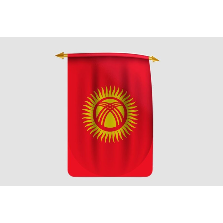 Kyrgyzstan Flag Style 12 Sticker - DecalsHouse