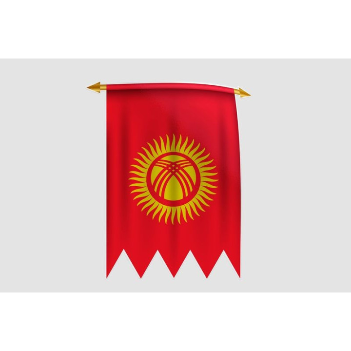 Kyrgyzstan Flag Style 15 Sticker - DecalsHouse
