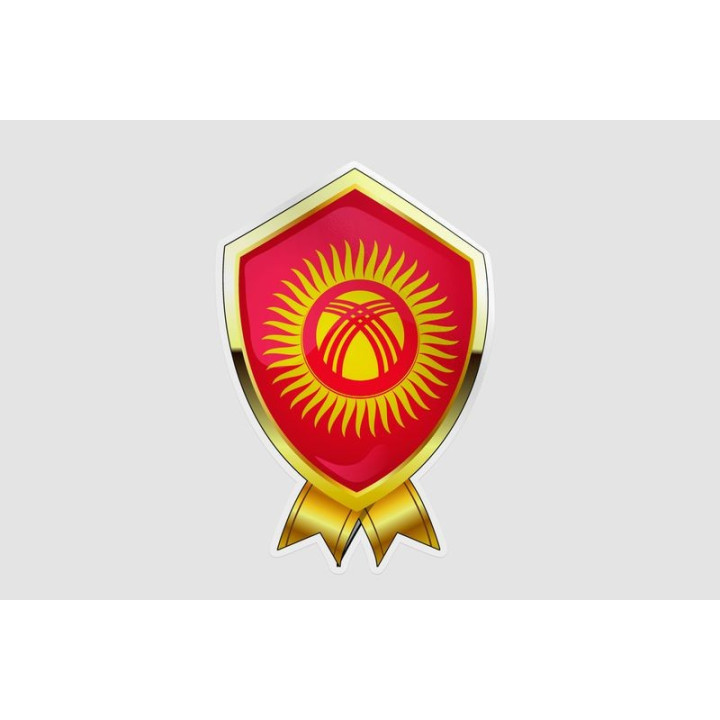Kyrgyzstan Flag Style 21 Sticker - DecalsHouse