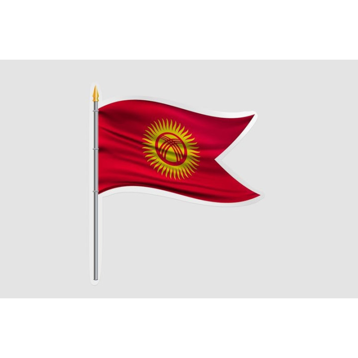 Kyrgyzstan Flag Style 3 Sticker - DecalsHouse