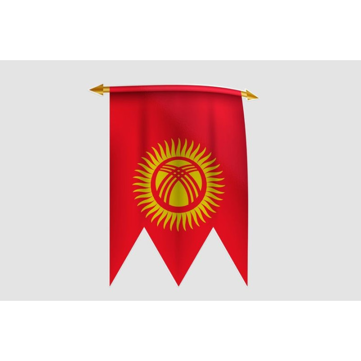 Kyrgyzstan Flag Style 7 Sticker - DecalsHouse