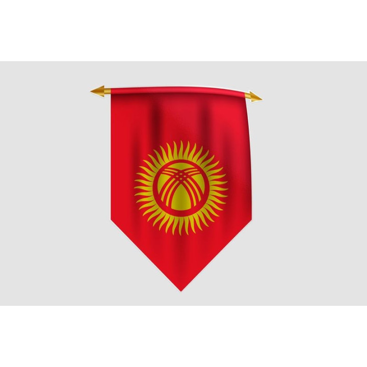 Kyrgyzstan Flag Style 8 Sticker - DecalsHouse