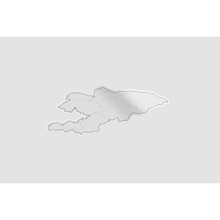 Kyrgyzstan Map Style 3 Sticker - DecalsHouse