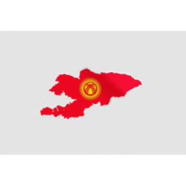 Kyrgyzstan Map Style 5 Sticker - DecalsHouse