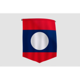 Laos Flag Style 2 Sticker - DecalsHouse