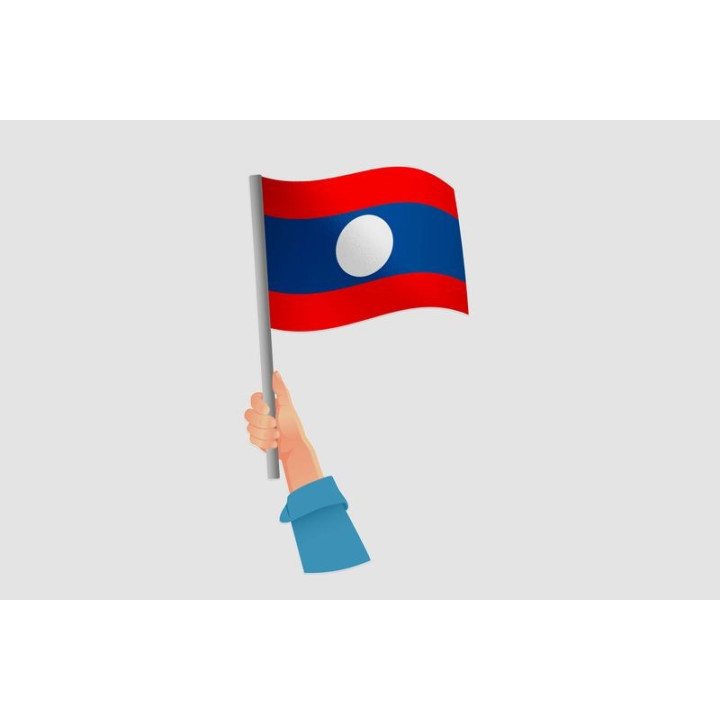 Laos Flag Style 3 Sticker - DecalsHouse