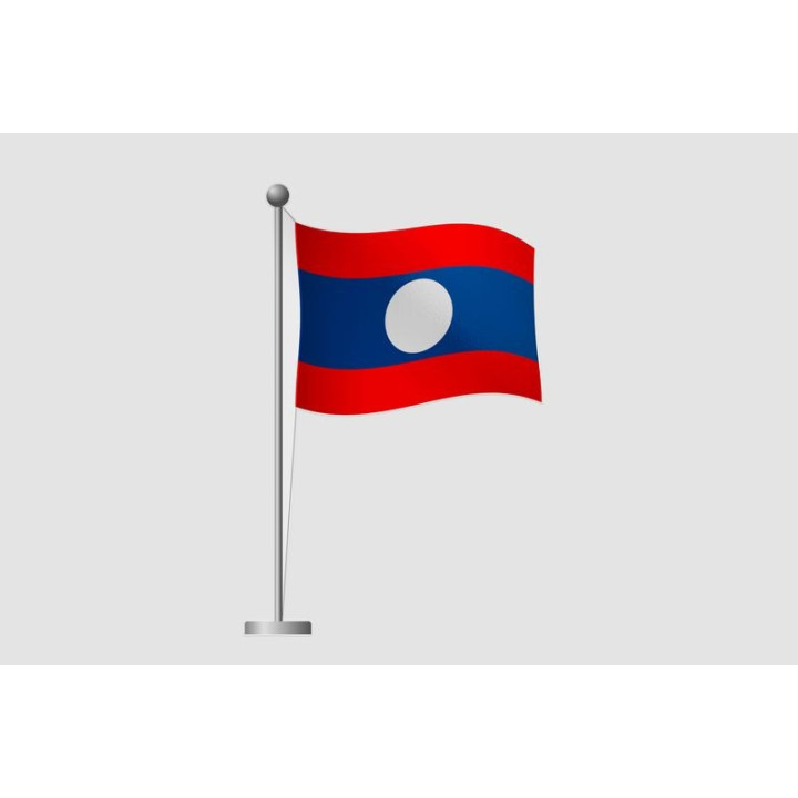 Laos Flag Style 6 Sticker - DecalsHouse