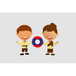Laos Flag Style 9 Sticker - DecalsHouse
