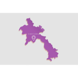 Laos Map Style 6 Sticker - DecalsHouse