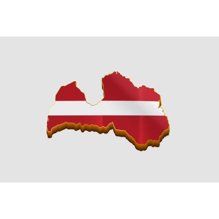 Latvia Map Style 3 Sticker - DecalsHouse