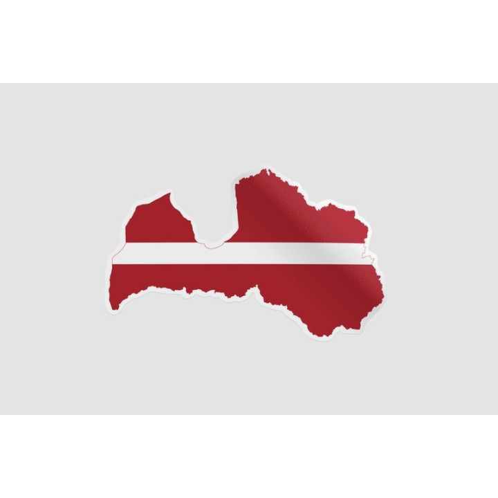 Latvia Map Style 4 Sticker - DecalsHouse