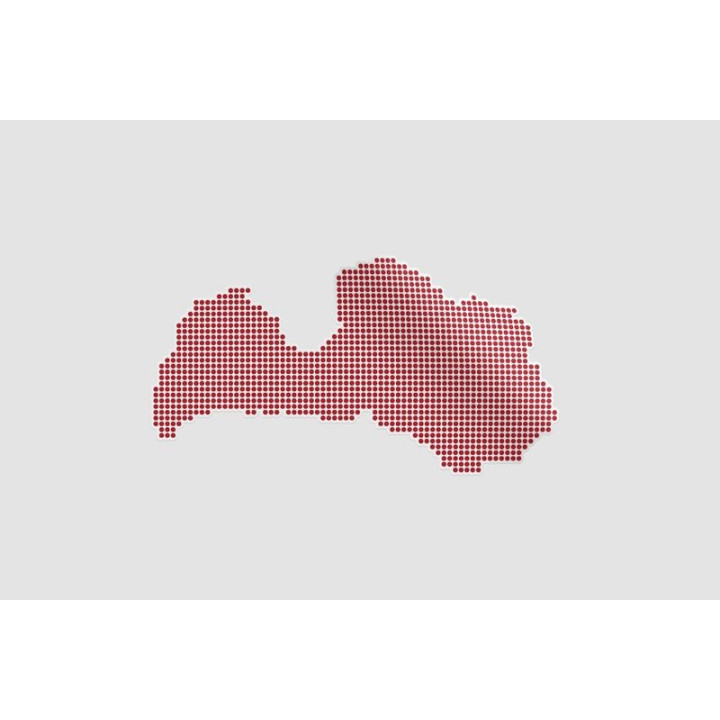 Latvia Map Style 6 Sticker - DecalsHouse