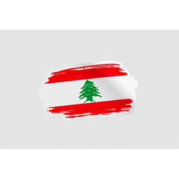 Lebanon Bursh Flag Sticker - DecalsHouse