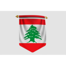 Lebanon Flag Style 4 Sticker - DecalsHouse