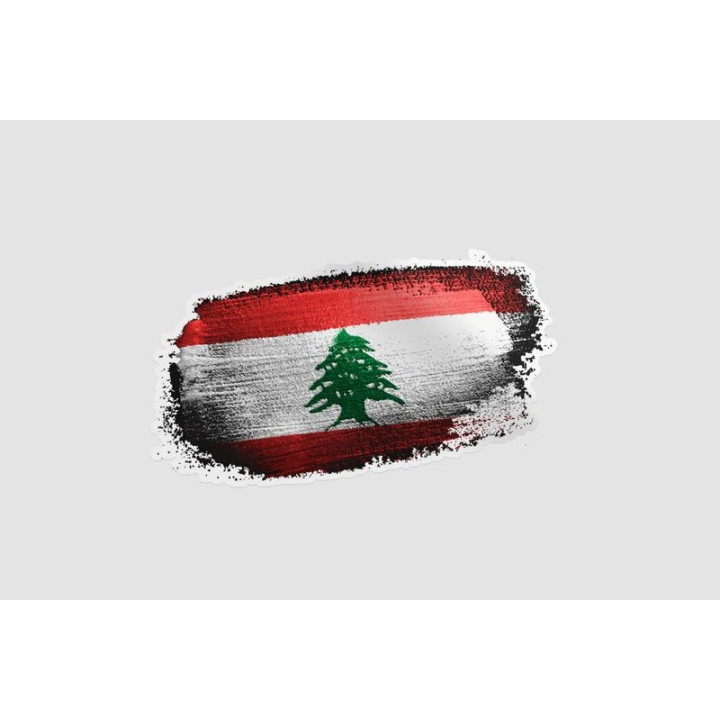 Lebanon Flag Style 5 Sticker - DecalsHouse