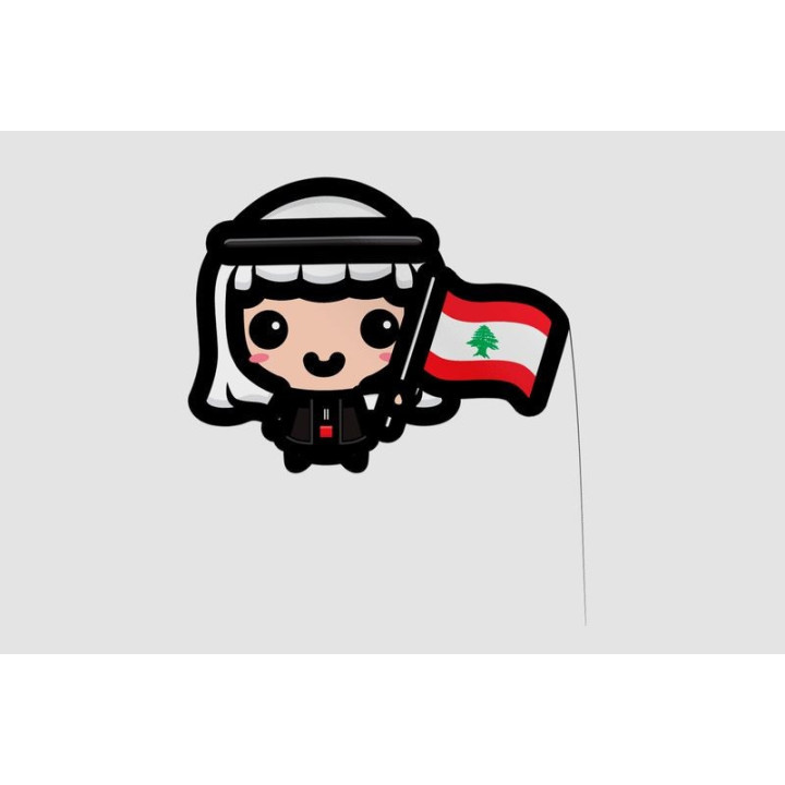 Lebanon Flag Style 8 Sticker - DecalsHouse