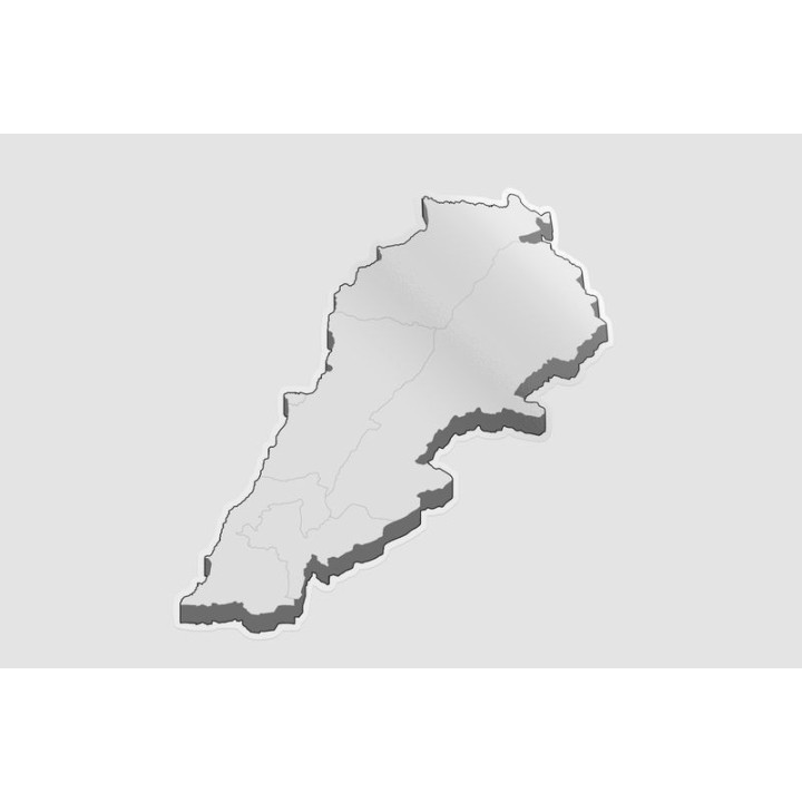 Lebanon Map Style 3 Sticker - DecalsHouse