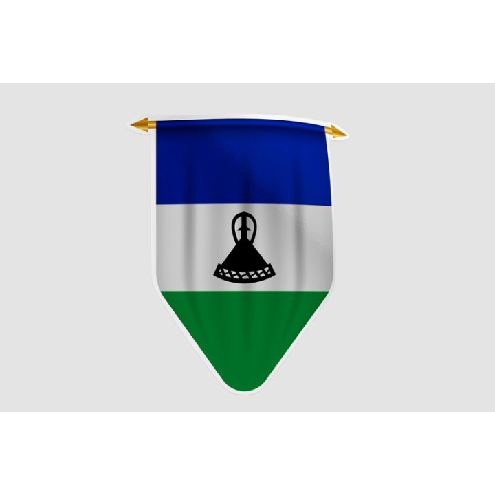 Lesotho Flag Style 7 Sticker - DecalsHouse