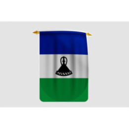 Lesotho Flag Style 9 Sticker - DecalsHouse