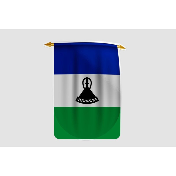 Lesotho Flag Style 9 Sticker - DecalsHouse