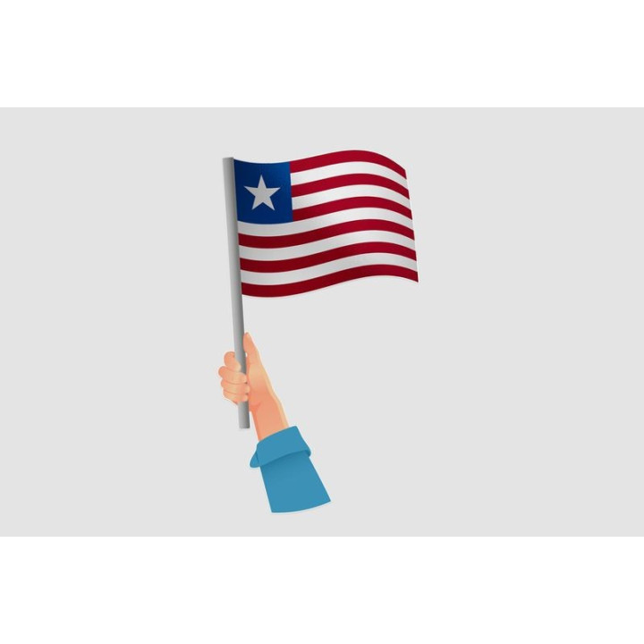 Liberia Flag Style 11 Sticker - DecalsHouse
