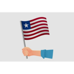 Liberia Flag Style 12 Sticker - DecalsHouse