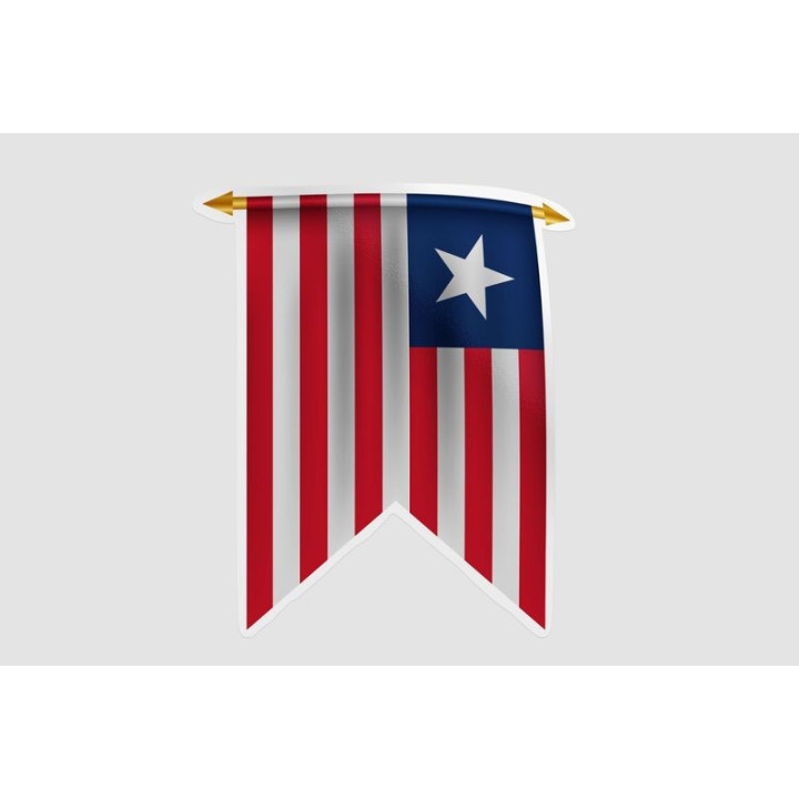Liberia Flag Style 13 Sticker - DecalsHouse