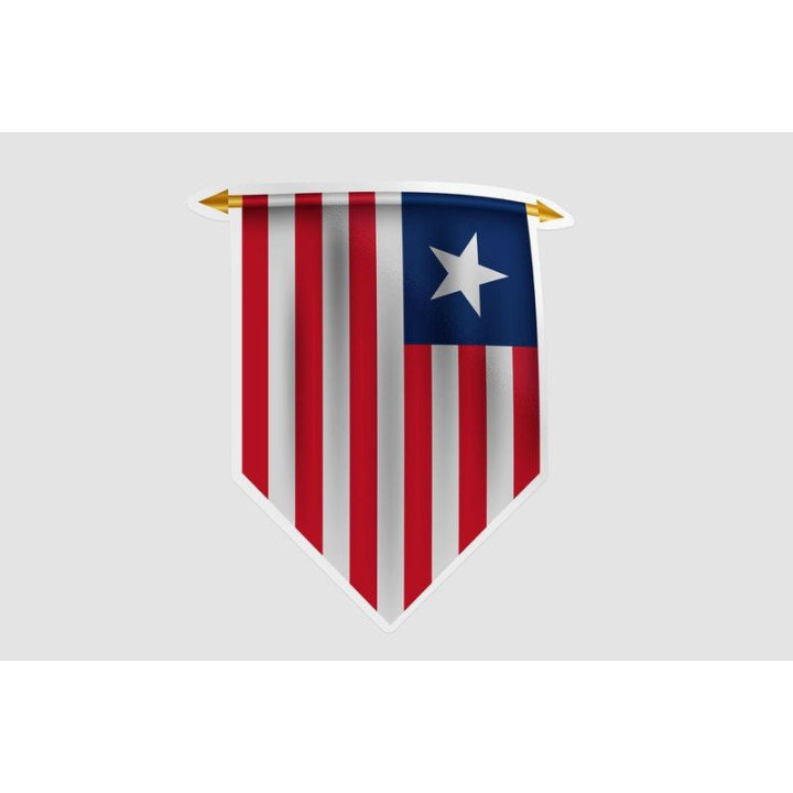 Liberia Flag Style 14 Sticker - DecalsHouse