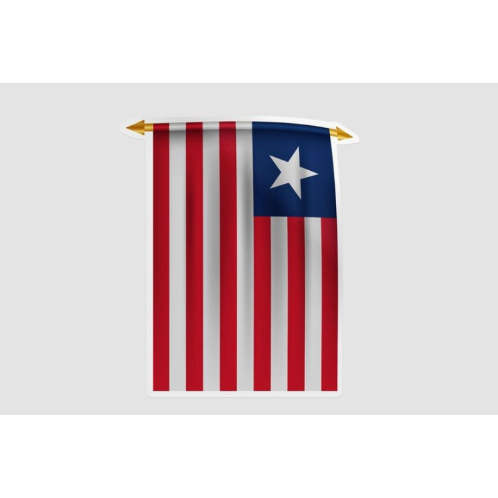Liberia Flag Style 17 Sticker - DecalsHouse