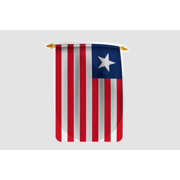 Liberia Flag Style 18 Sticker - DecalsHouse
