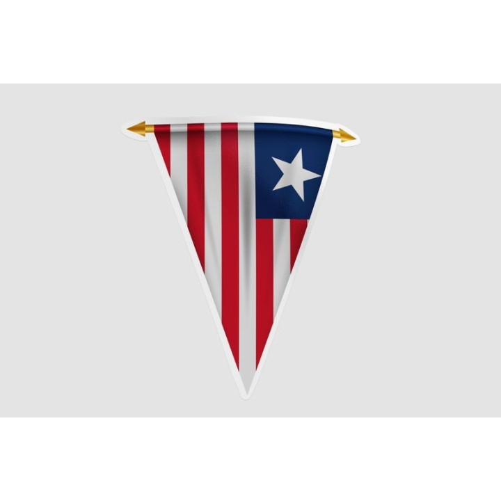 Liberia Flag Style 19 Sticker - DecalsHouse