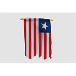 Liberia Flag Style 20 Sticker - DecalsHouse