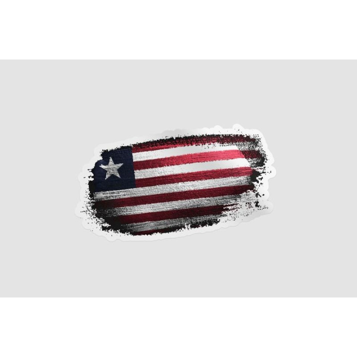 Liberia Flag Style 3 Sticker - DecalsHouse