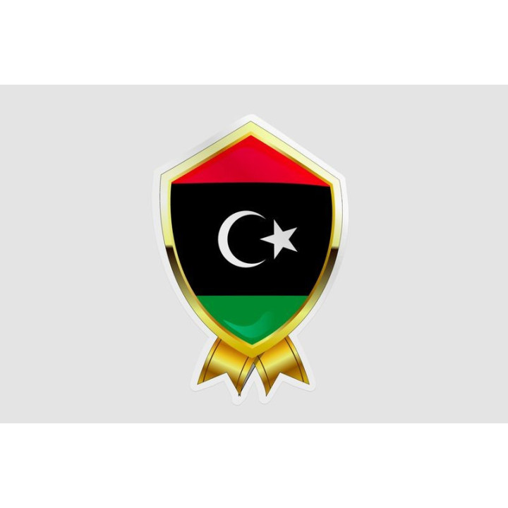Libya Flag Style 10 Sticker - DecalsHouse