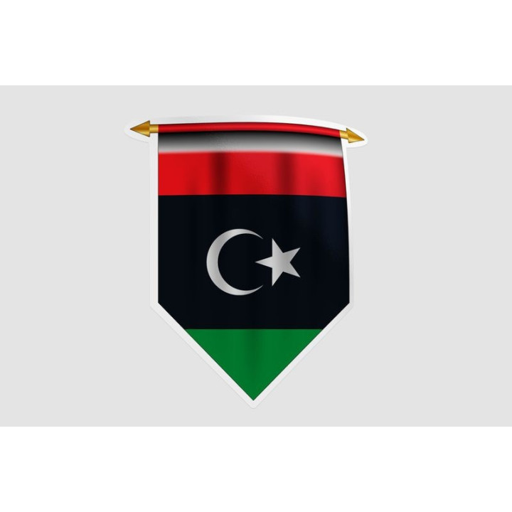 Libya Flag Style 19 Sticker - DecalsHouse