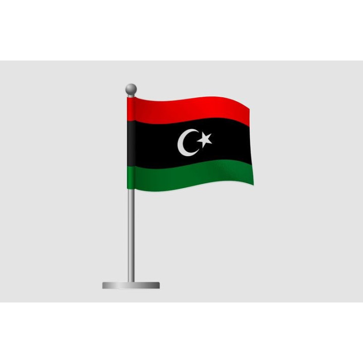 Libya Flag Style 2 Sticker - DecalsHouse