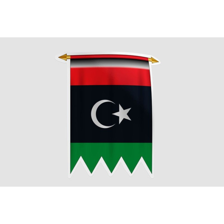 Libya Flag Style 26 Sticker - DecalsHouse