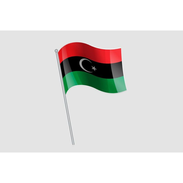 Libya Flag Style 27 Sticker - DecalsHouse